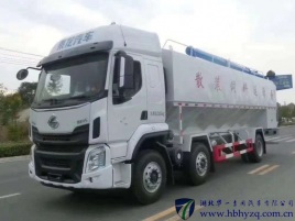 柳汽乘龍小三軸30方散裝飼料運輸車